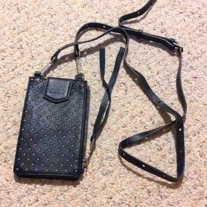 Aimee Kestenberg black studded phone crossbody